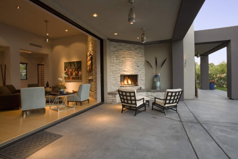 newly sintalled courtyard in a luxury house in columbus